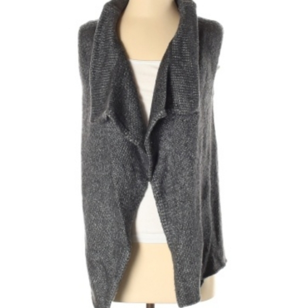 Eddie Bauer Angora Grey Sweater Cardigan Sz Small